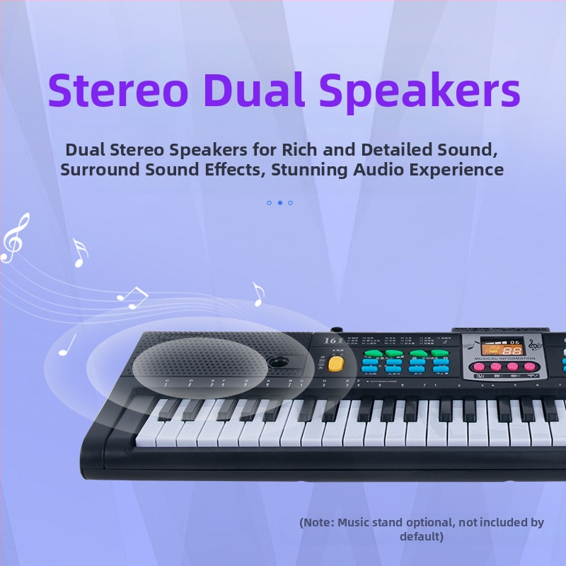 Детска електронна клавиатура, 61 клавиша, мултифункционална с микрофон и захранване; пластмасов корпус; произход Фуцзян; възраст 4-6 г; 3C сертификация 2014152202012591