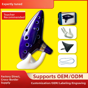 Κεραμική οκαρίνα με 12 τρύπες σε τονικότητα C, γυαλισμένο πορσελάνι, διακόσμηση με θερμή σφράγιση, σχέδιο κινεζικού στυλ