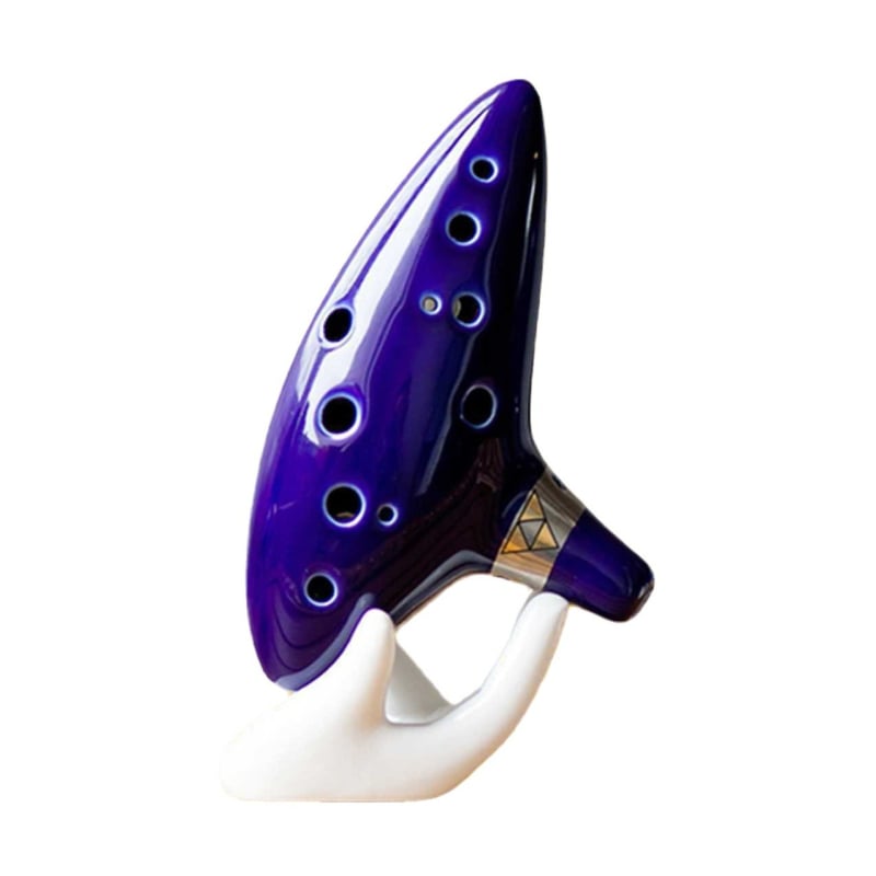 Κεραμική οκαρίνα με 12 τρύπες σε τονικότητα C, γυαλισμένο πορσελάνι, διακόσμηση με θερμή σφράγιση, σχέδιο κινεζικού στυλ