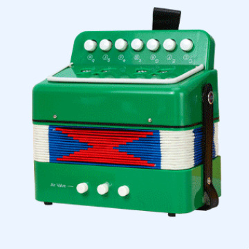 KONGSHENG 7-ключов преносим клавирен акордеон с 2 баса, 16-гласова полифония, 100 тембъра, 11–50 демонстрационни песни