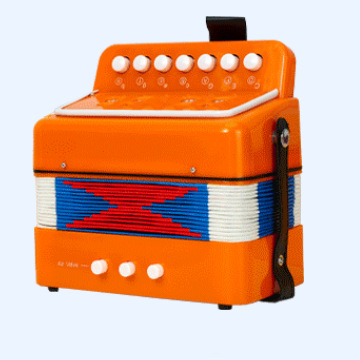 KONGSHENG 7-ключов преносим клавирен акордеон с 2 баса, 16-гласова полифония, 100 тембъра, 11–50 демонстрационни песни