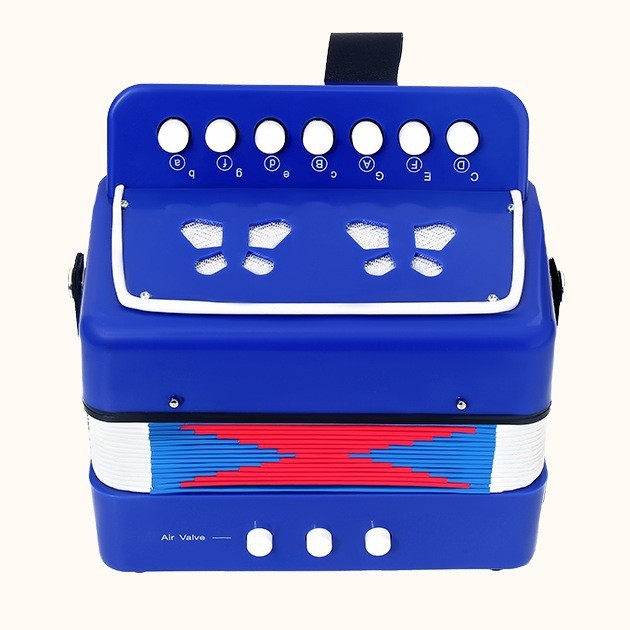 KONGSHENG 7-ключов преносим клавирен акордеон с 2 баса, 16-гласова полифония, 100 тембъра, 11–50 демонстрационни песни