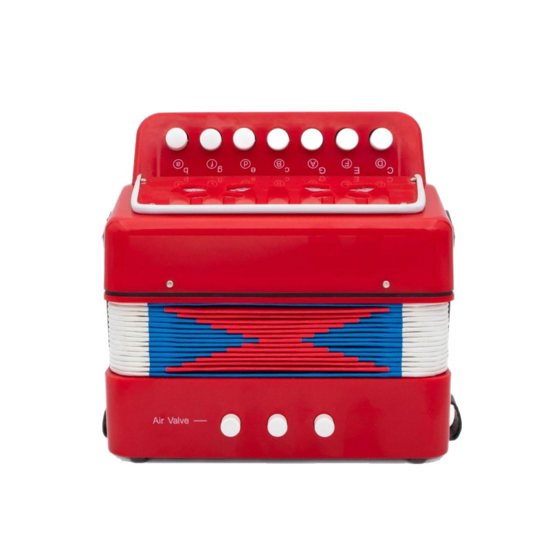 KONGSHENG 7-ключов преносим клавирен акордеон с 2 баса, 16-гласова полифония, 100 тембъра, 11–50 демонстрационни песни
