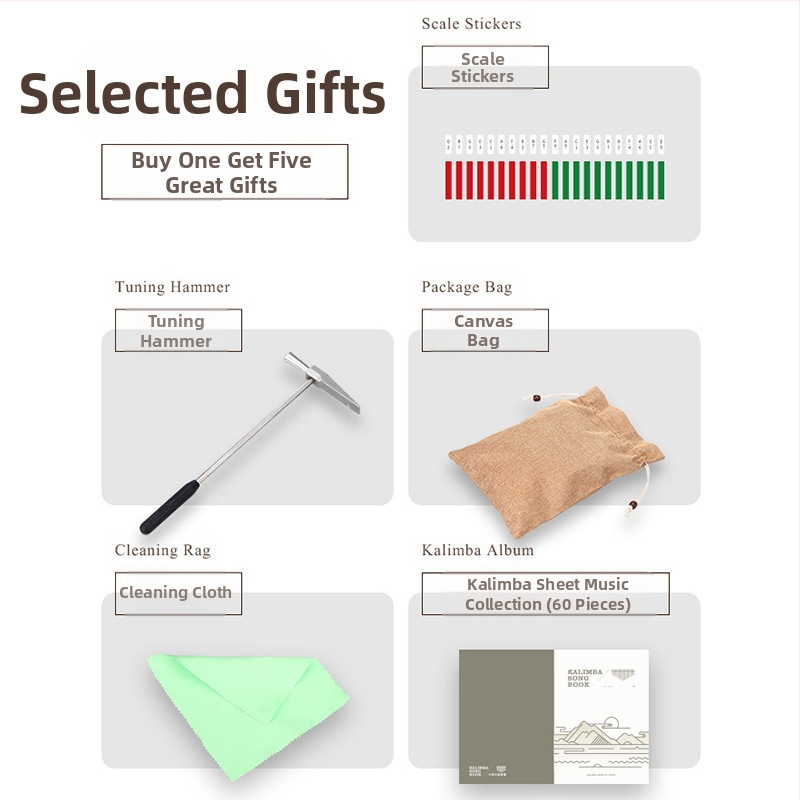 Калимба с 21-тона плоча, Hluru клас B висок клас модел, професионална опаковка