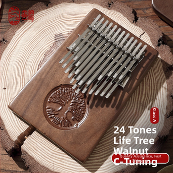 Kalimba δακτύλων, 24 τόνοι, σε κλειδί C, διπλού επιπέδου, περιλαμβάνει ημιτόνια