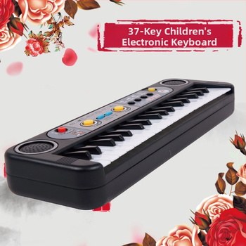 MQ Plastmasas elektroniskā klaviatūra bērniem ar mikrofonu – daudzfunkcionāla izglītojoša rotaļlieta vecuma 4–6 gadi