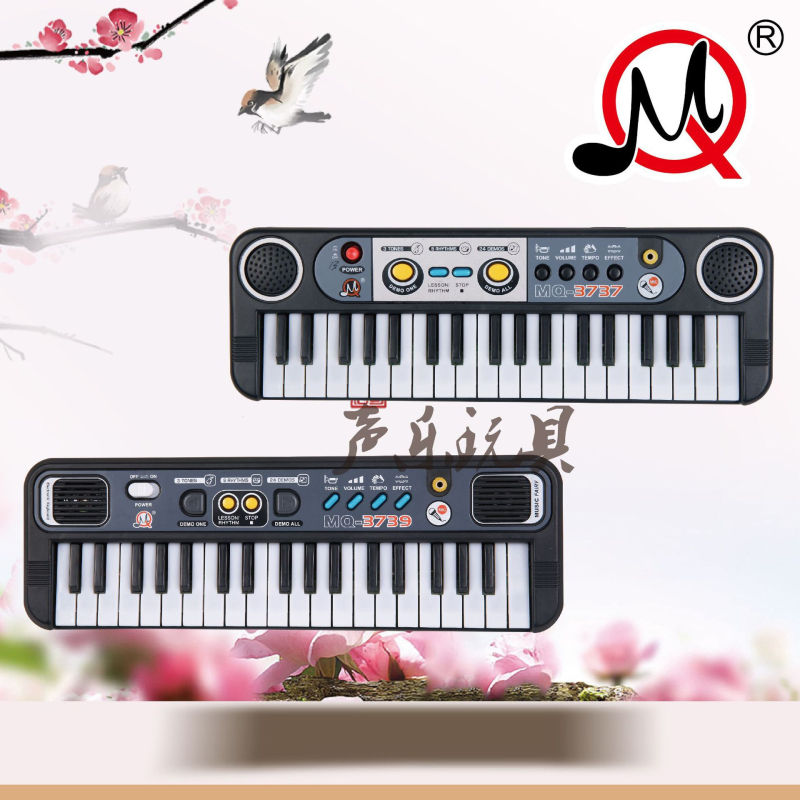 MQ Plastmasinis elektroninis pianinas vaikams su mikrofonu – daugiafunkcinė ugdymo žaisla 4–6 metų