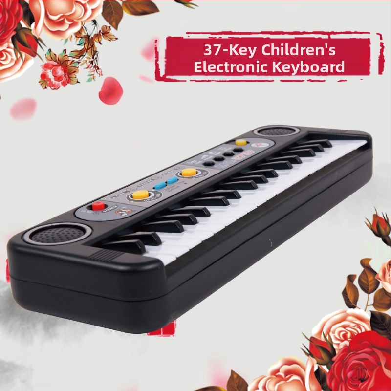 MQ пластмасова електронна клавиатура за деца с микрофон – многофункционална образователна играчка за възраст 4–6 години