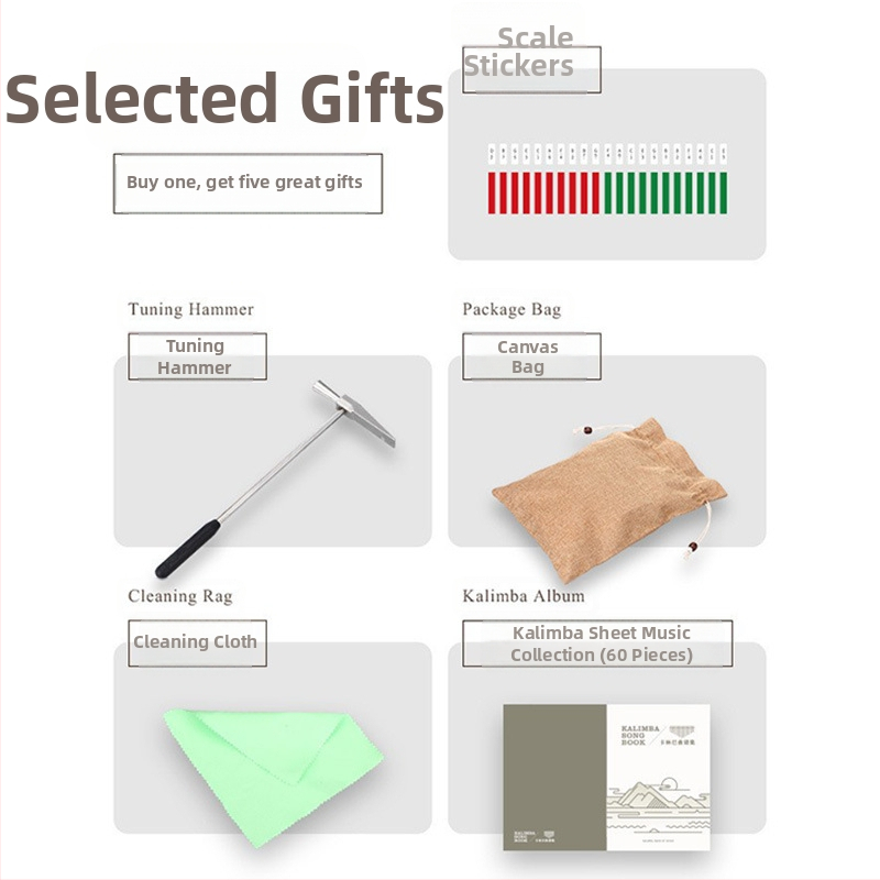 Kalimba Δαχτύλων – Αναβαθμισμένο Κουτί Τύπου Class B, 21 Τόνοι, Φορητό Μουσικό Όργανο με Κάτω Άνοιγμα