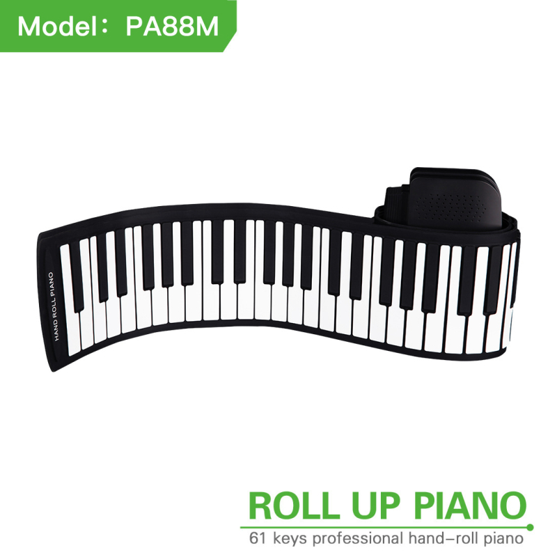 PA88M 88-клавишна портативна силиконова електронна клавиатура за начинаещи, модел PA88M, 88 клавиша, силиконов материал, до 50 демонстрационни песни, под 100 тембъра
