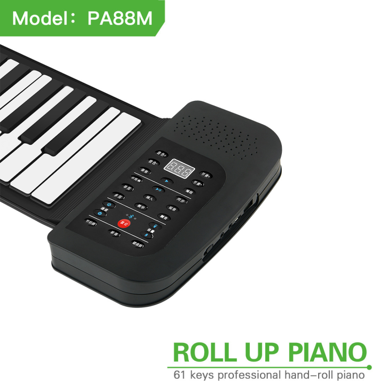 PA88M 88-клавишна портативна силиконова електронна клавиатура за начинаещи, модел PA88M, 88 клавиша, силиконов материал, до 50 демонстрационни песни, под 100 тембъра