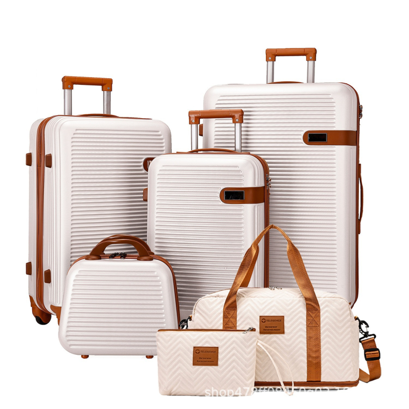 Treson uniszex ABS bőrönd, ultrakönnyű 1,23 kg, cipzáros nyitás, forogó kerekek, poliészter bélés