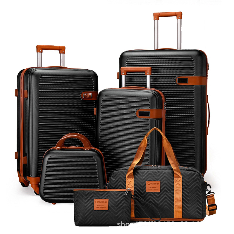 Treson uniszex ABS bőrönd, ultrakönnyű 1,23 kg, cipzáros nyitás, forogó kerekek, poliészter bélés