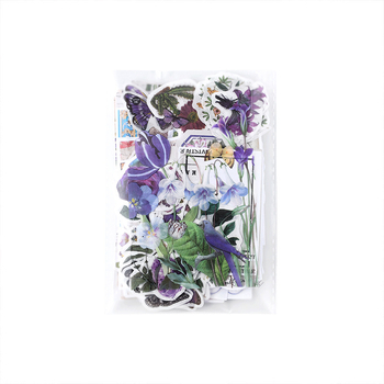 Декоративен основен лист за DIY дневник със флорални мотиви, серия Infeel.me Flower and Wine, японски стил печат, 4 дизайна, подходящ за залепване