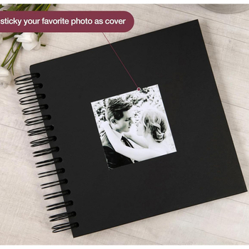 Moko scrapbook nuotraukų albumas – spiralinio įrišimo, vestuvėms ir kūdikiams prisiminimai, 40 puslapių, 100 g/m² popieriaus