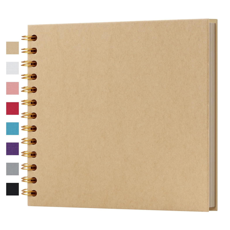 Moko scrapbook nuotraukų albumas – spiralinio įrišimo, vestuvėms ir kūdikiams prisiminimai, 40 puslapių, 100 g/m² popieriaus