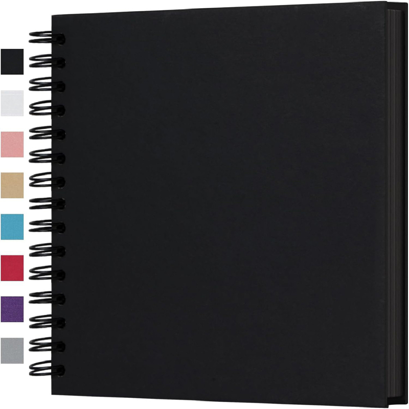 Moko scrapbook nuotraukų albumas – spiralinio įrišimo, vestuvėms ir kūdikiams prisiminimai, 40 puslapių, 100 g/m² popieriaus