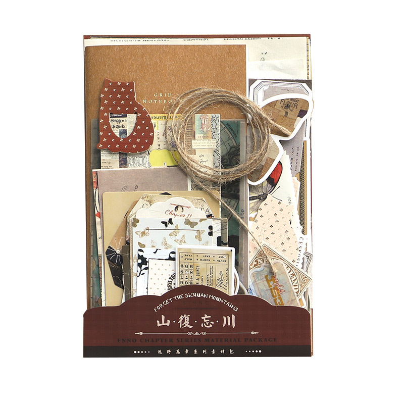 Ρετρό Σειρά Yuanye Κεφάλαιο DIY Αυτοκόλλητα Υποστήριξης Για Planner – 4 Σχέδια, Χάρτινο Κάλυμμα, 212 g, Μη Αυτοκόλλητα, Μάρκα DREHOP/Mengxi