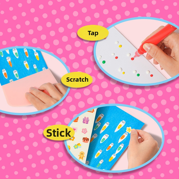 Answer Duck DIY skrāpēšanas mākslas komplekts bērniem – papīra amatniecība, iekļauta grāmatas atzīme un pastkarte, vecums 3-6 gadi, iepakojums: papīra kastīte