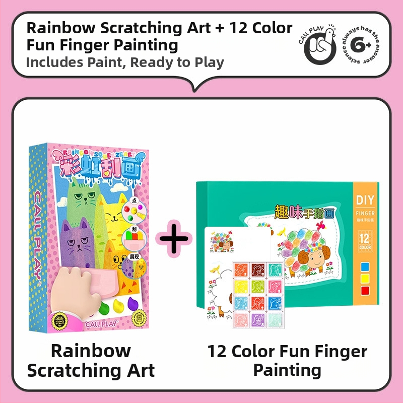 Answer Duck DIY skrāpēšanas mākslas komplekts bērniem – papīra amatniecība, iekļauta grāmatas atzīme un pastkarte, vecums 3-6 gadi, iepakojums: papīra kastīte