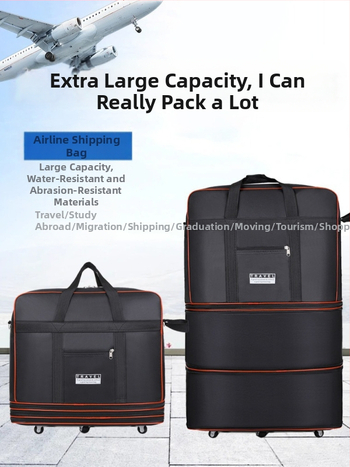 Feiyi τσάντα αποσκευών 56-75L με Oxford ύφασμα, αδιάβροχη, πτυσσόμενη, τροχοί τηλεσκοπικοί