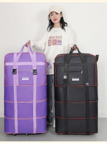 Feiyi τσάντα αποσκευών 56-75L με Oxford ύφασμα, αδιάβροχη, πτυσσόμενη, τροχοί τηλεσκοπικοί