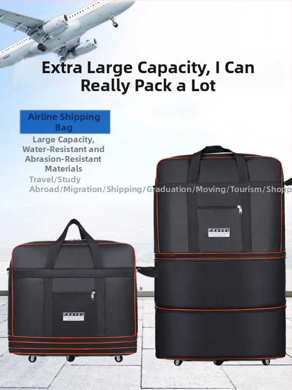 Feiyi 56-75L чанта за багаж с Oxford плат, водоустойчива, сгъваема, с телескопични универсални колела