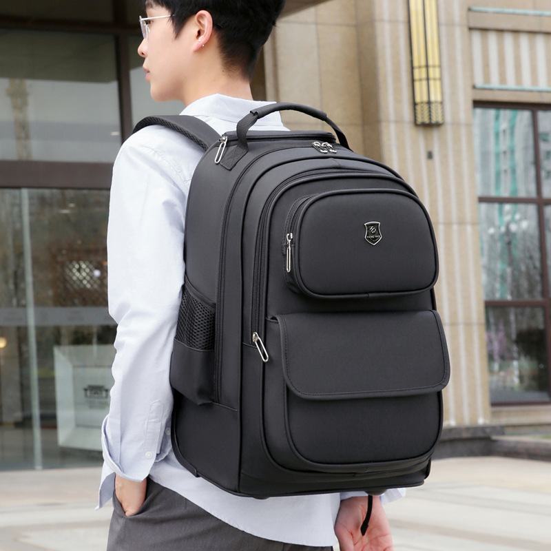 Rucsac de călătorie din PU, capacitate 20–35 L, compatibil cu laptop de 15 inchi, curele cu pernă de aer, căptușeală din poliester