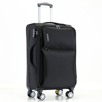 Valiză unisex din pânză Oxford, cu roți universale, deschidere cu fermoar, greutate 5,5 kg, încuietoare cu combinație standard