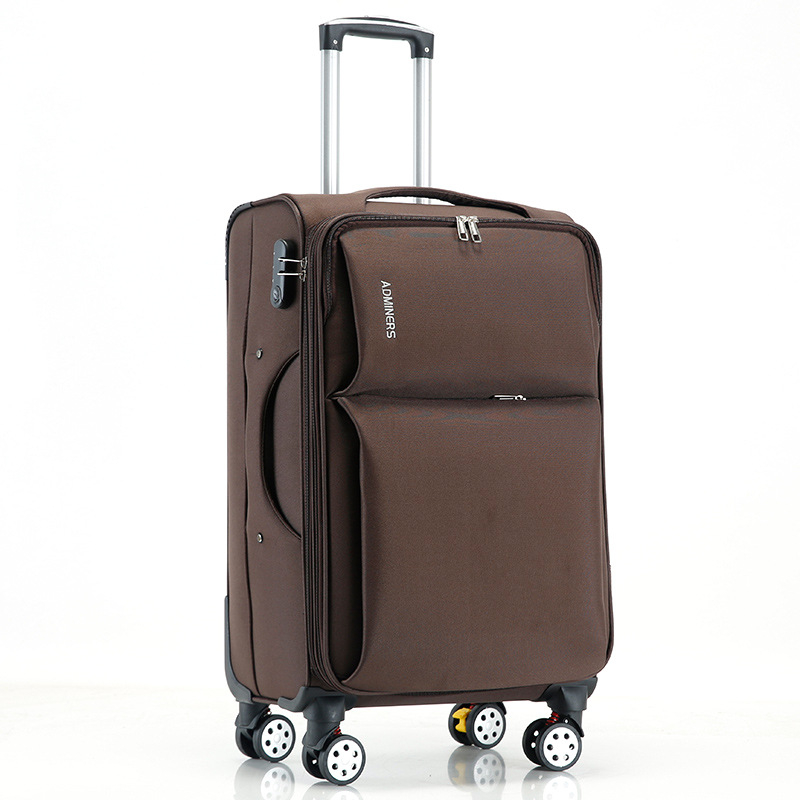 Valiză unisex din pânză Oxford, cu roți universale, deschidere cu fermoar, greutate 5,5 kg, încuietoare cu combinație standard