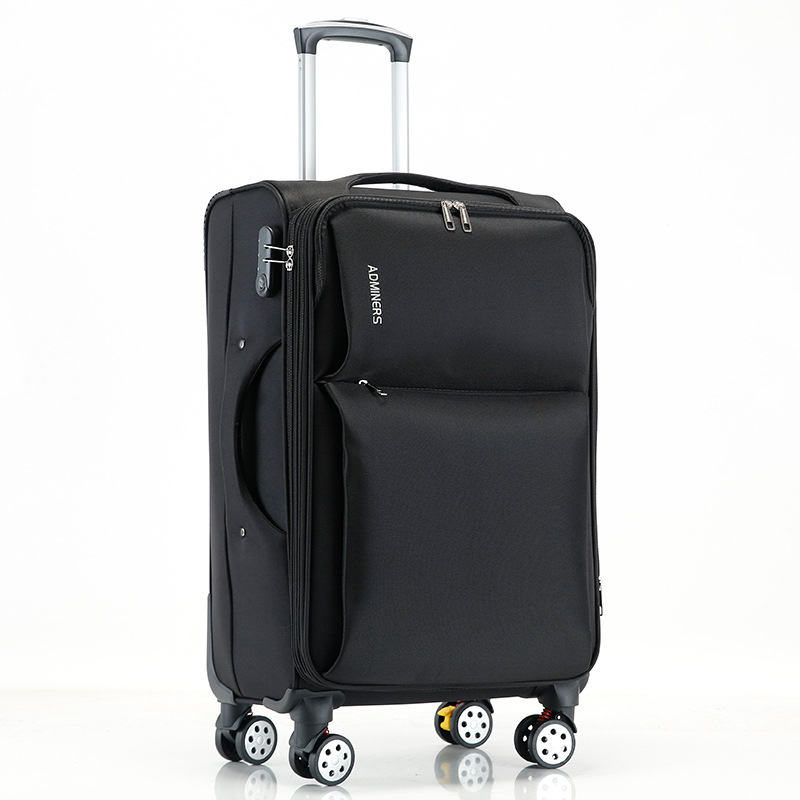 Valiză unisex din pânză Oxford, cu roți universale, deschidere cu fermoar, greutate 5,5 kg, încuietoare cu combinație standard