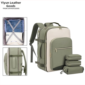 Раница за пътуване от Oxford плат, съвместима с 16-инчов лаптоп, капацитет 36–55 л, извити презрамки, за пътуване и отдих на открито