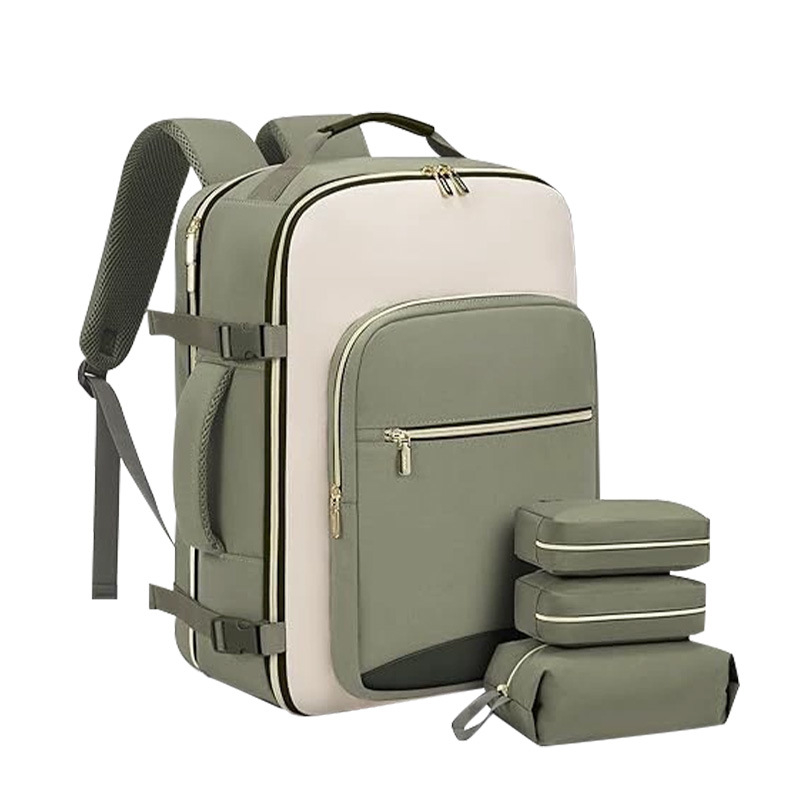 Раница за пътуване от Oxford плат, съвместима с 16-инчов лаптоп, капацитет 36–55 л, извити презрамки, за пътуване и отдих на открито