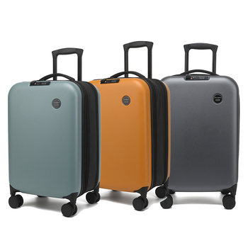 Αναδιπλούμενη βαλίτσα χειραποσκευών από PC, ελαφριά και ανθεκτική, TSA συνδυαστικό κλείδωμα, άνοιγμα με φερμουάρ, κυκλικοί τροχοί, βάρος 2,95 kg