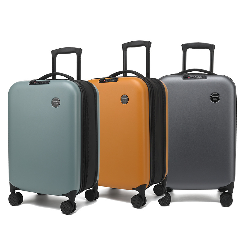 Összecsukható kézitáskás poggyász PC-ből, könnyű és kopásálló, TSA kombinált zár, cipzáras nyitás, univerzális kerekek