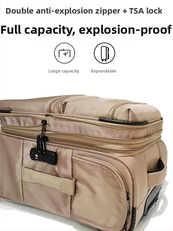 Ανδικο-γυναικεία βαλίτσα από ύφασμα Oxford, επεκτάσιμη, με TSA κλειδαριά, περιστρεφόμενους τροχούς και πολλαπλά διαμερίσματα