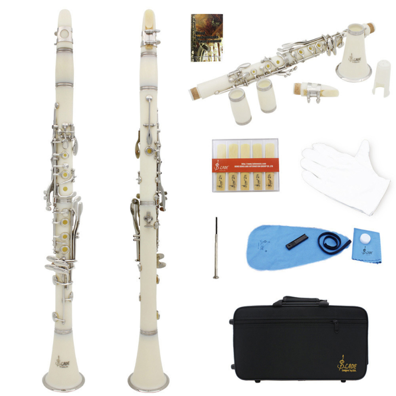 LADE кларинет в B‑flat със ABS корпус, 17 клавиша, 6 клавиша конфигурация, опаковка от пяна