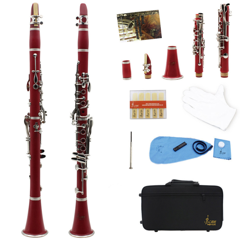 LADE кларинет в B‑flat със ABS корпус, 17 клавиша, 6 клавиша конфигурация, опаковка от пяна