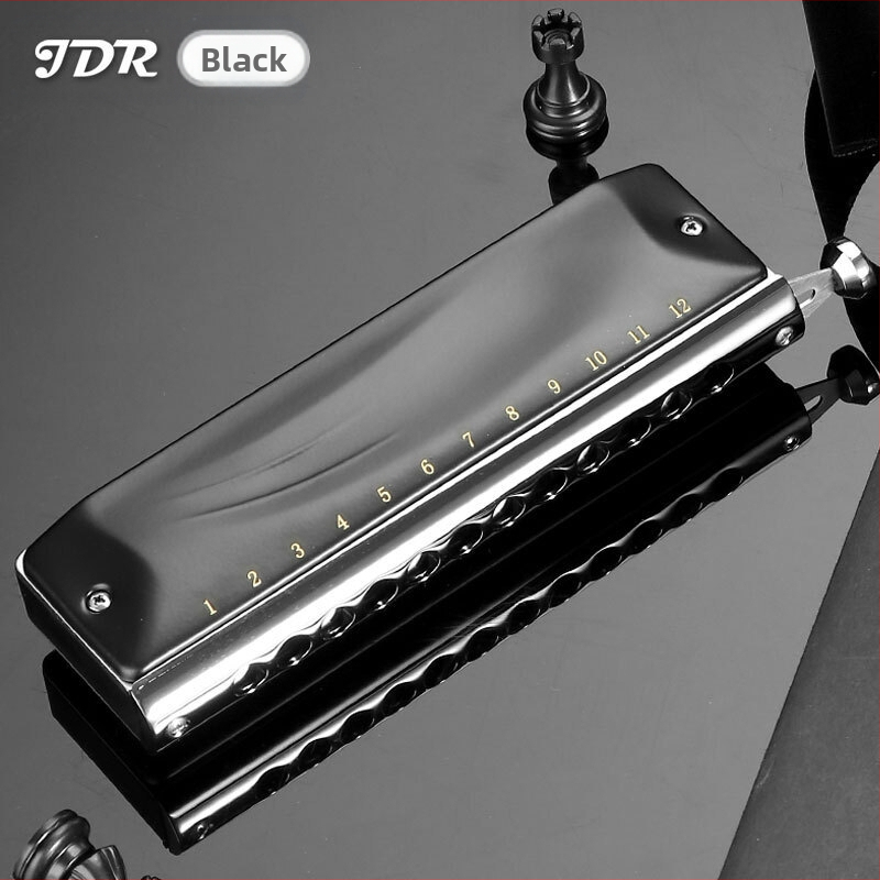 Напівмасштабна хроматична хармоника, 12 отвори, тоналност C, модел GM-0648, марка JDR