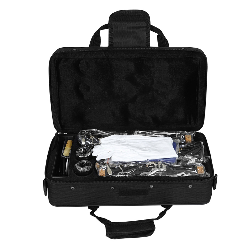 IRIN IN570 бакелитен кларнет, B ключ, 17 клавиши, платнена кутия