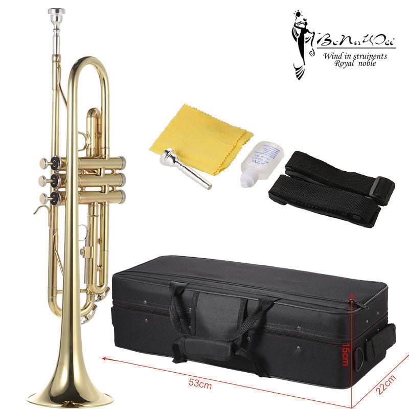 Тромпет в Bb ключ, BONAWEI BTR300, боядисана повърхност, калъф за носене с презрамки