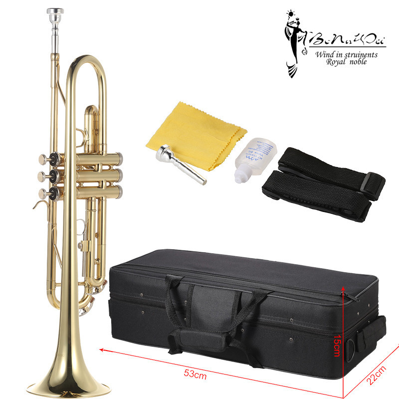 Тромпет в Bb ключ, BONAWEI BTR300, боядисана повърхност, калъф за носене с презрамки