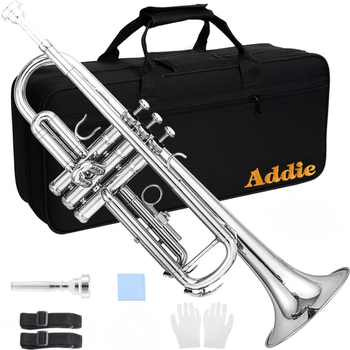 ADDIE Bb тромпет, месингов инструмент с лакиран финиш, Bb ключ