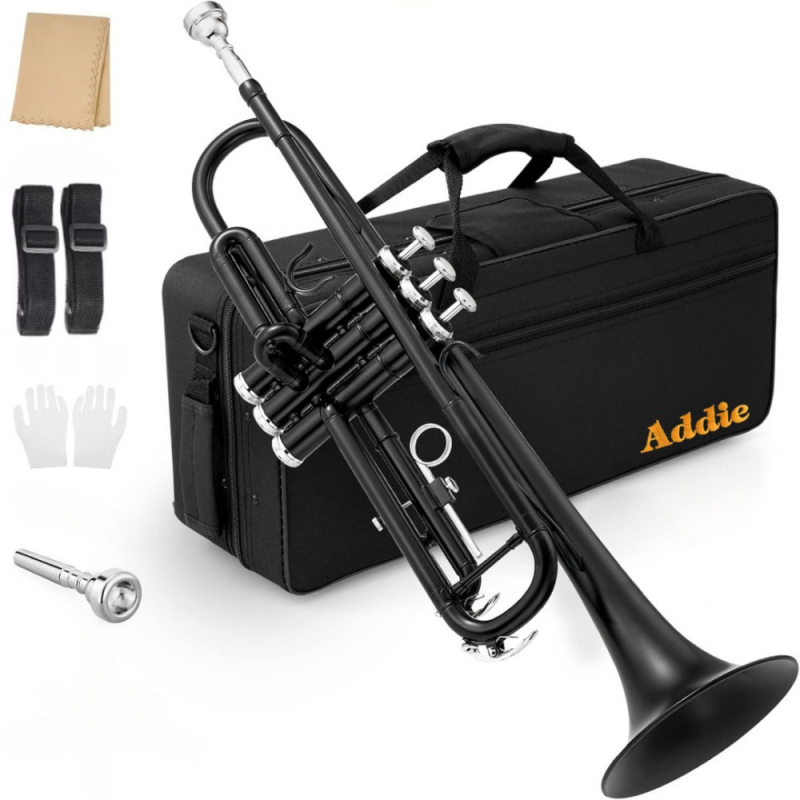 ADDIE Bb тромпет, месингов инструмент с лакиран финиш, Bb ключ