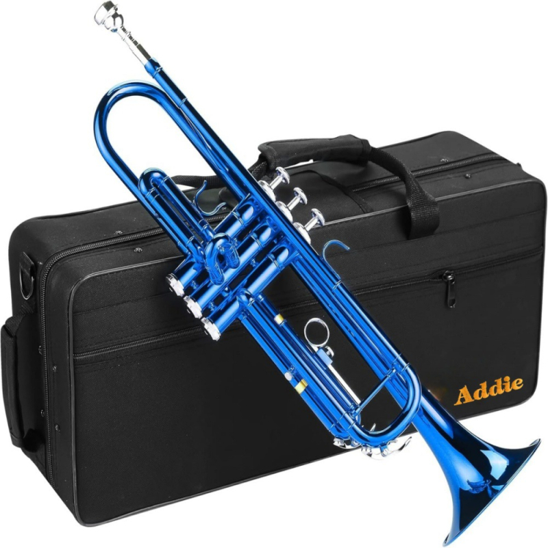 ADDIE Bb тромпет, месингов инструмент с лакиран финиш, Bb ключ