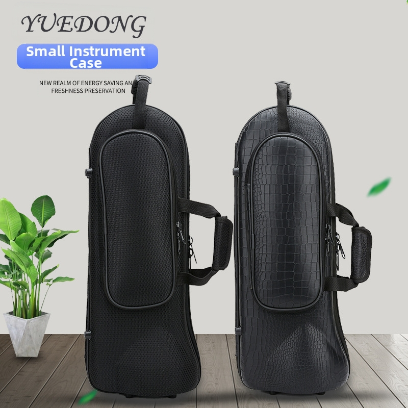 Тромпетова чанта за инструмент — лека формована кутия, Crocodile/Oxford плат, марка YUEDONG, подплата полиестер–памук, Унисекс, извити презрамки за рамо, Зима 2023