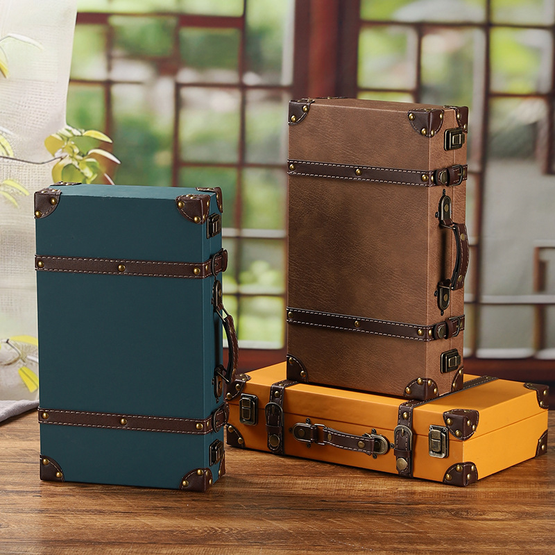 Дървен куфар за съхранение, модел 1120A, преносим, прахоустойчив, капацитет до 5 л, подходящ като реквизит за снимки и витрини