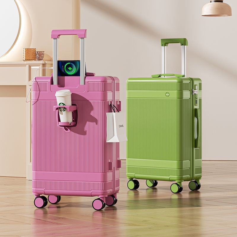 Uniszex bőrönd univerzális kerekekkel, többfunkciós, cipzáros nyitás, selyemvirág mintás anyag, bélés PC, kombinációs zár, utazótáska mamának és gyermeknek