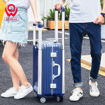 Βαλίτσα ταξιδιού με αλουμινένιο πλαίσιο και διπλό χερούλι (τροχοί 360°, PC υλικό, χωρητικότητα 56–75 L, κλείδωμα)