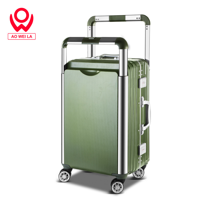 Куфар за пътуване с алуминиева рамка и двойна дръжка (колела 360°, PC корпус, капацитет 56–75 л, с ключалка)